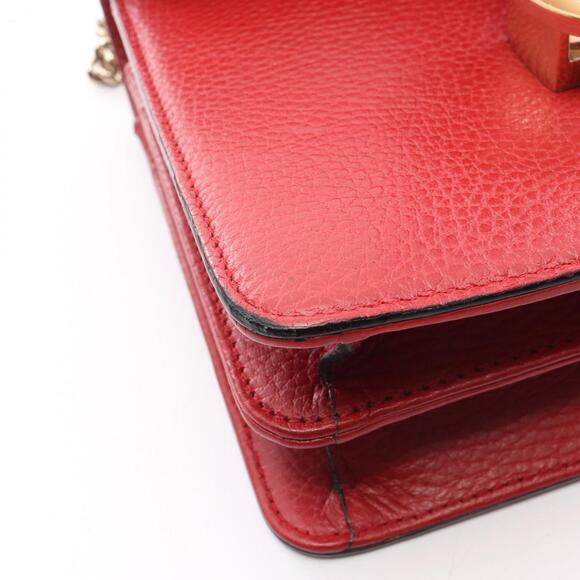 GUCCI Authentic Red Leather Shoulder Bag - Picture 7 of 7